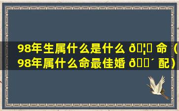 98年生属什么是什么 🦄 命（98年属什么命最佳婚 🐴 配）